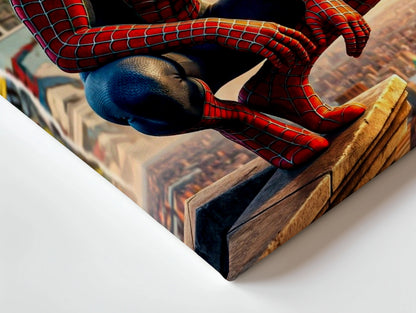 Spider-Man City Wall Art – Marvel Superhero Canvas Frame | Spider-Man Poster Pakistan | IBRELIA™ IBRELIA