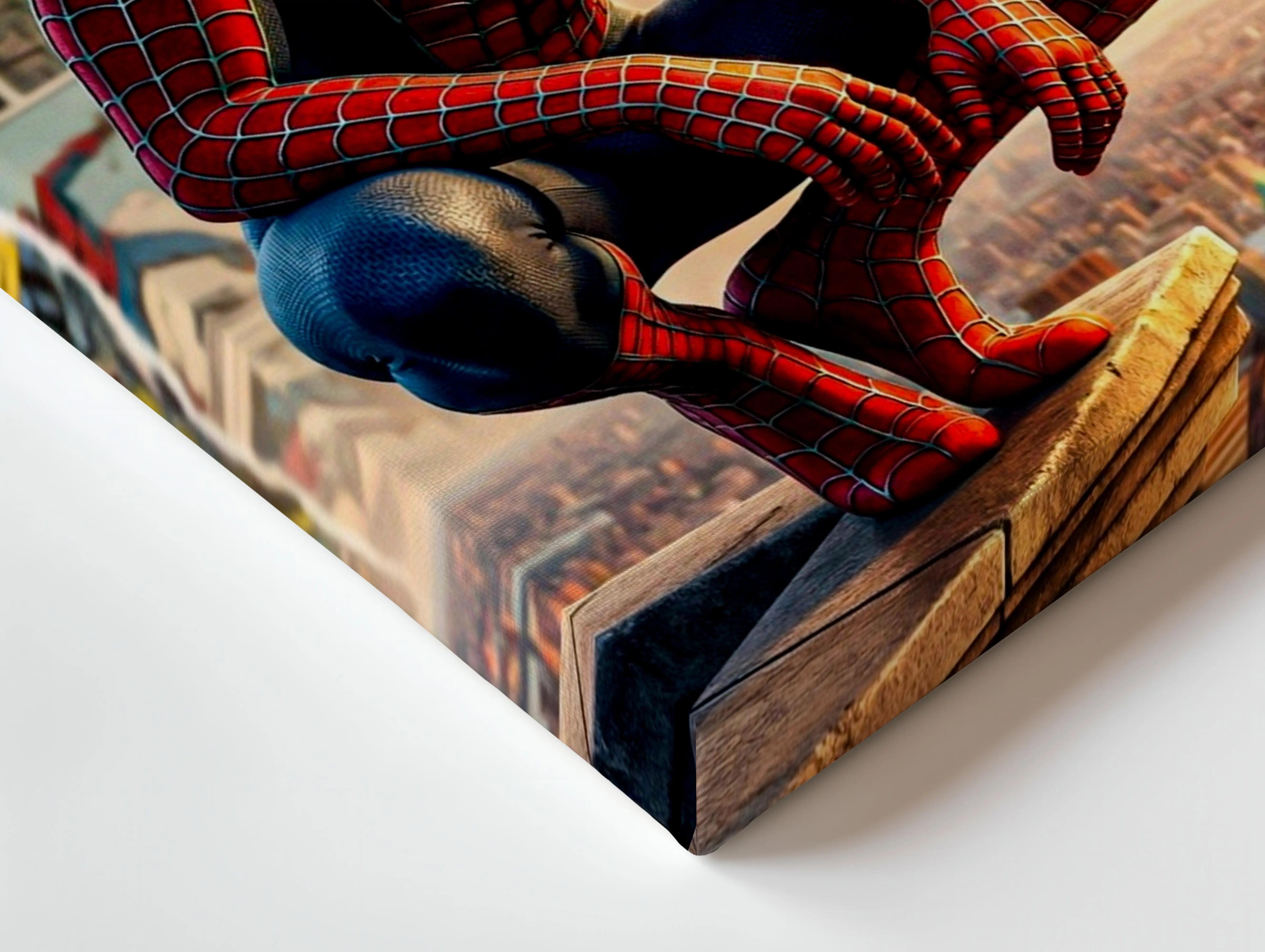 Spider-Man City Wall Art – Marvel Superhero Canvas Frame | Spider-Man Poster Pakistan | IBRELIA™ IBRELIA