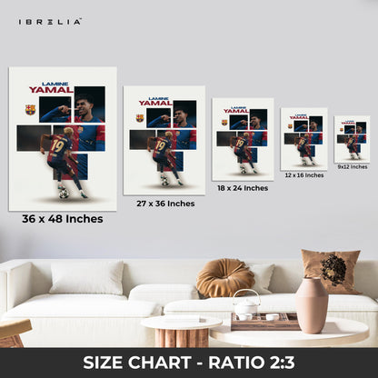 Lamine Yamal FC Barcelona Rising Star Art – 4K Ultra Wrap Frame Wall Art in Pakistan | IBRELIA™