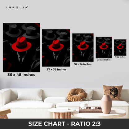 The Red Hat Statement – 4K Ultra Wrap Frame Wall Art in Pakistan | IBRELIA™