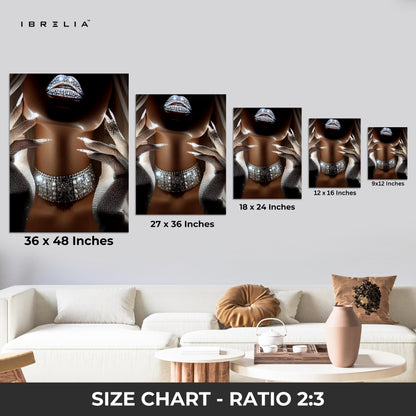 Velvet Noir Elegance – Abstract Feminine Luxury Art | 4K Ultra Wrap Frame Wall Art in Pakistan | IBRELIA™