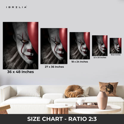 Crimson Gaze Apparition – Dark Cinematic Horror Portrait | 4K Ultra Wrap Frame Wall Art in Pakistan | IBRELIA™