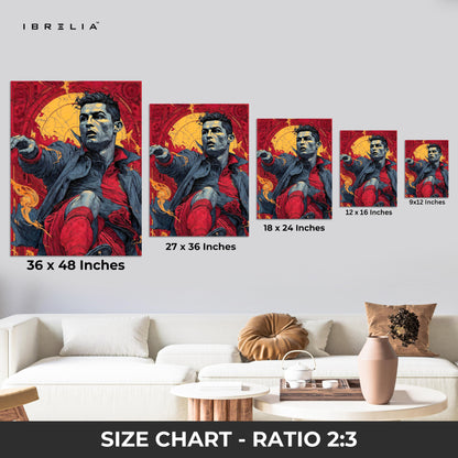 Cristiano Ronaldo Legendary Strike Pop Art – 4K Ultra Wrap Frame Wall Art in Pakistan | IBRELIA™