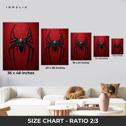 Crimson Arachnid Emblem Art – 4K Ultra Wrap Frame Wall Art in Pakistan | IBRELIA™