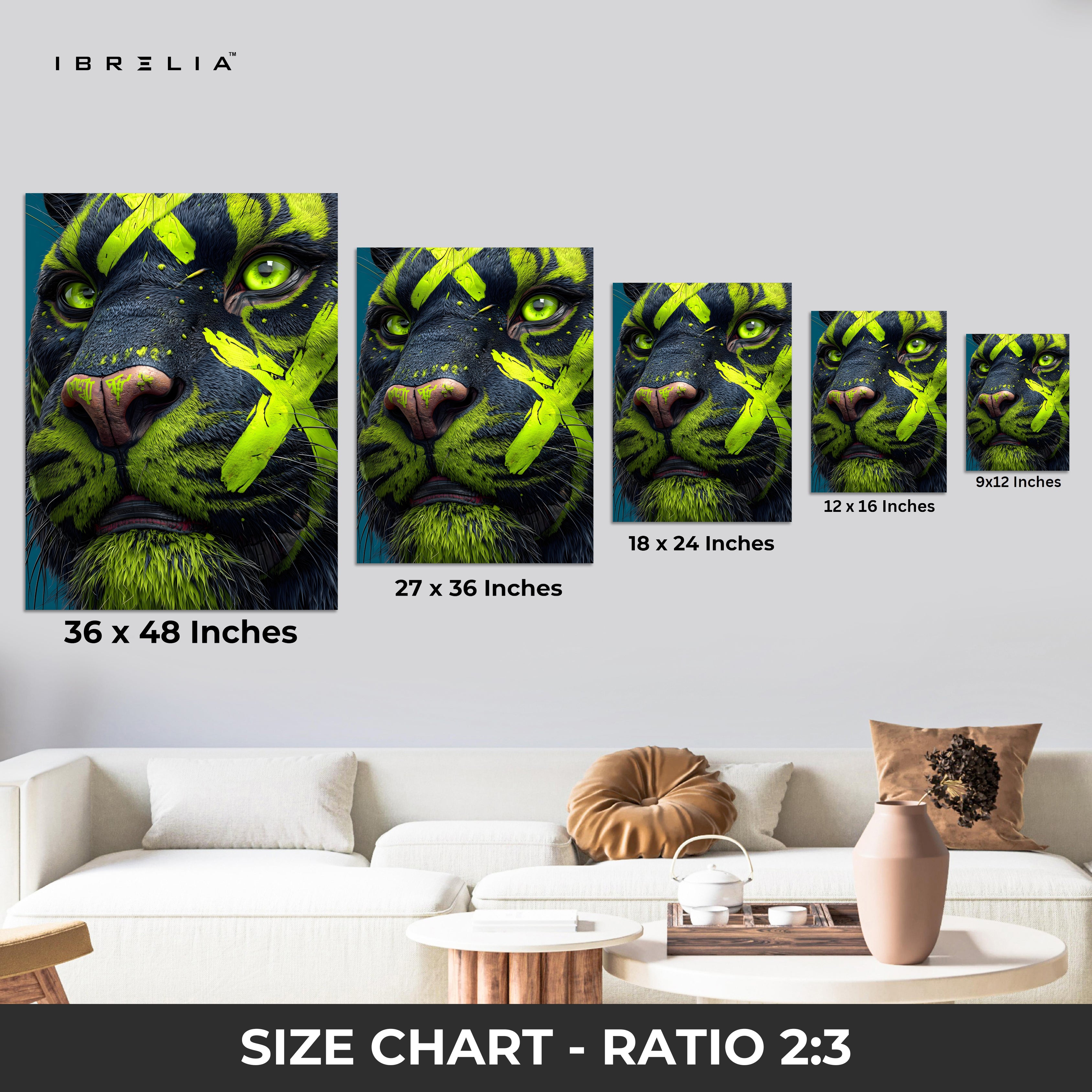 Neon Panther Close-Up Pop Art – 4K Ultra Wrap Frame Wall Art in Pakistan | IBRELIA™