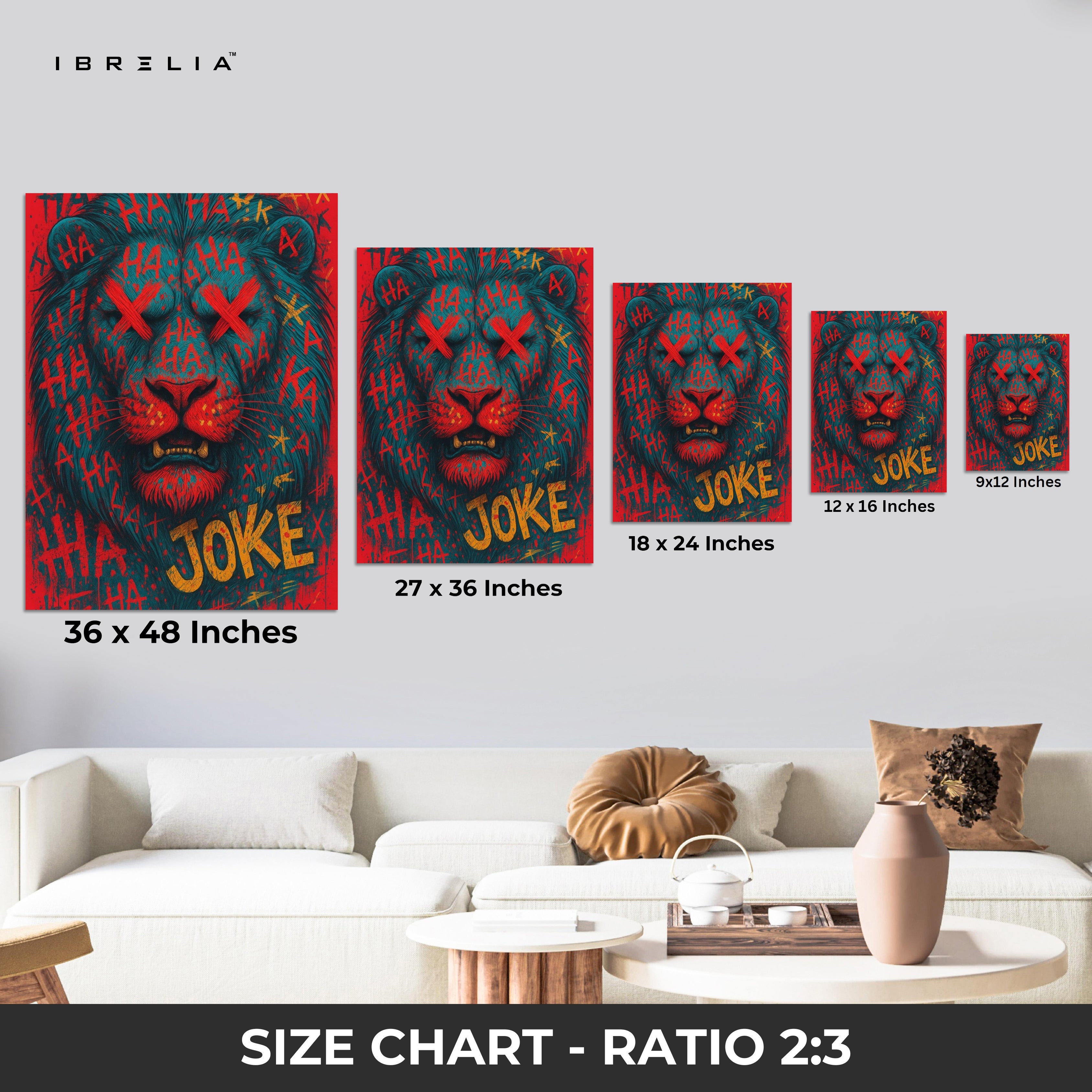 Joke Lion Graffiti Pop Art – 4K Ultra Wrap Frame Wall Art in Pakistan | IBRELIA™