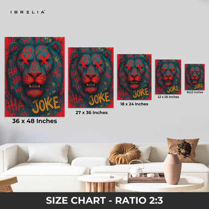 Joke Lion Graffiti Pop Art – 4K Ultra Wrap Frame Wall Art in Pakistan | IBRELIA™