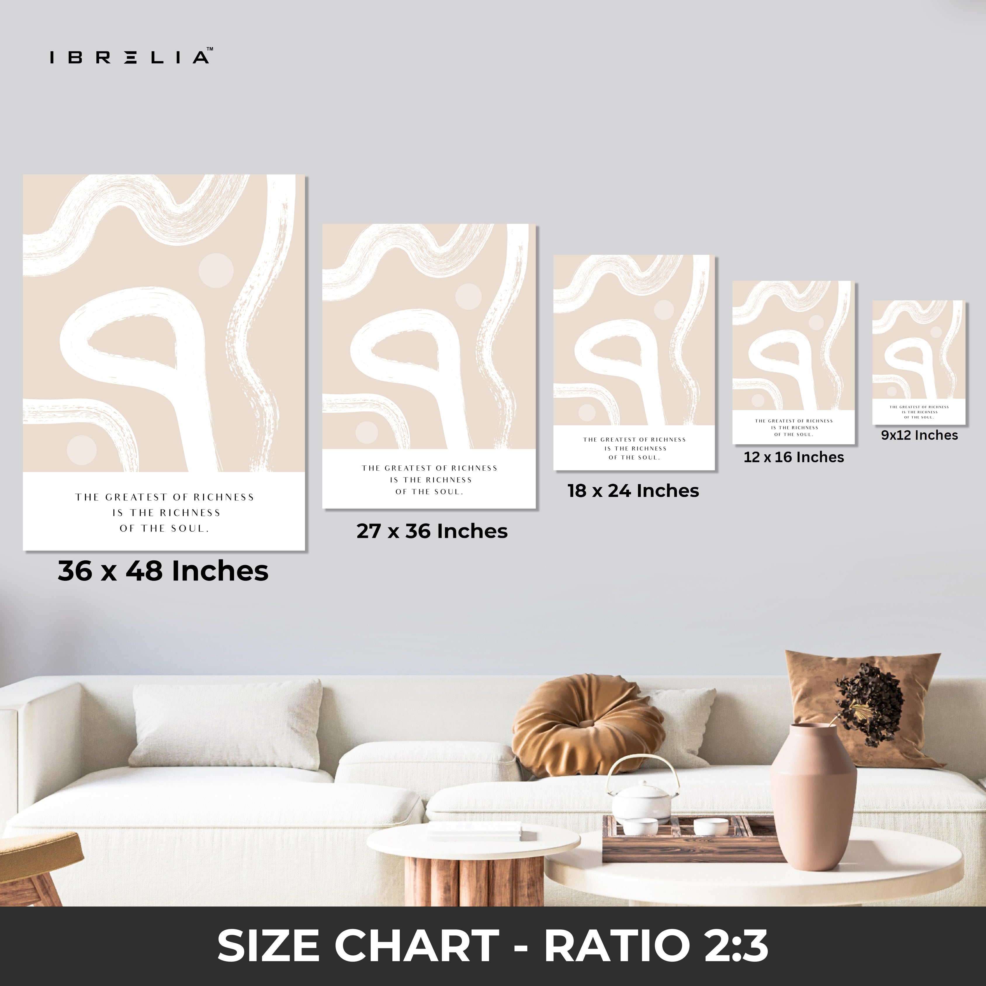 The Greatest Richness Islamic Quote Wall Art – Modern Neutral Abstract Design | 4K Ultra Wrap Frame Wall Art in Pakistan | IBRELIA™