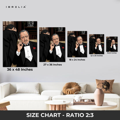 Mafia Boss Whisper Wall Art – Power Legacy Canvas Frame | Classic Crime Scene Decor Pakistan | IBRELIA™ IBRELIA