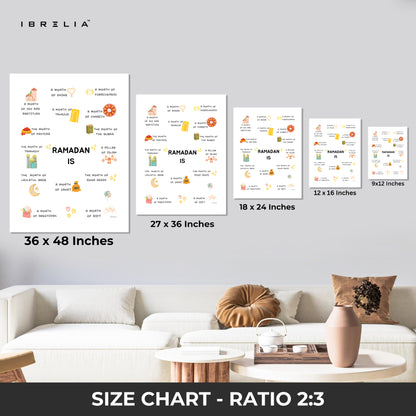 Ramadan Is – A Month of Blessings Wall Art | 4K Ultra Wrap Frame Islamic Ramadan Wall Art in Pakistan | IBRELIA™