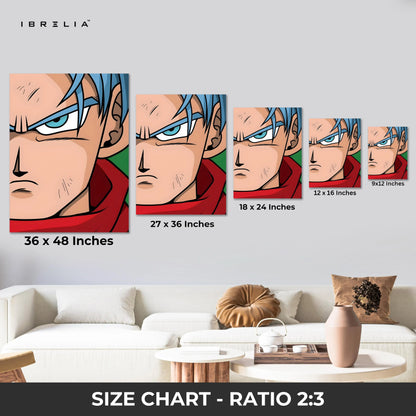 Trunks Anime Wall Art – Dragon Ball Canvas Frame | Future Trunks Poster Pakistan | IBRELIA™ IBRELIA