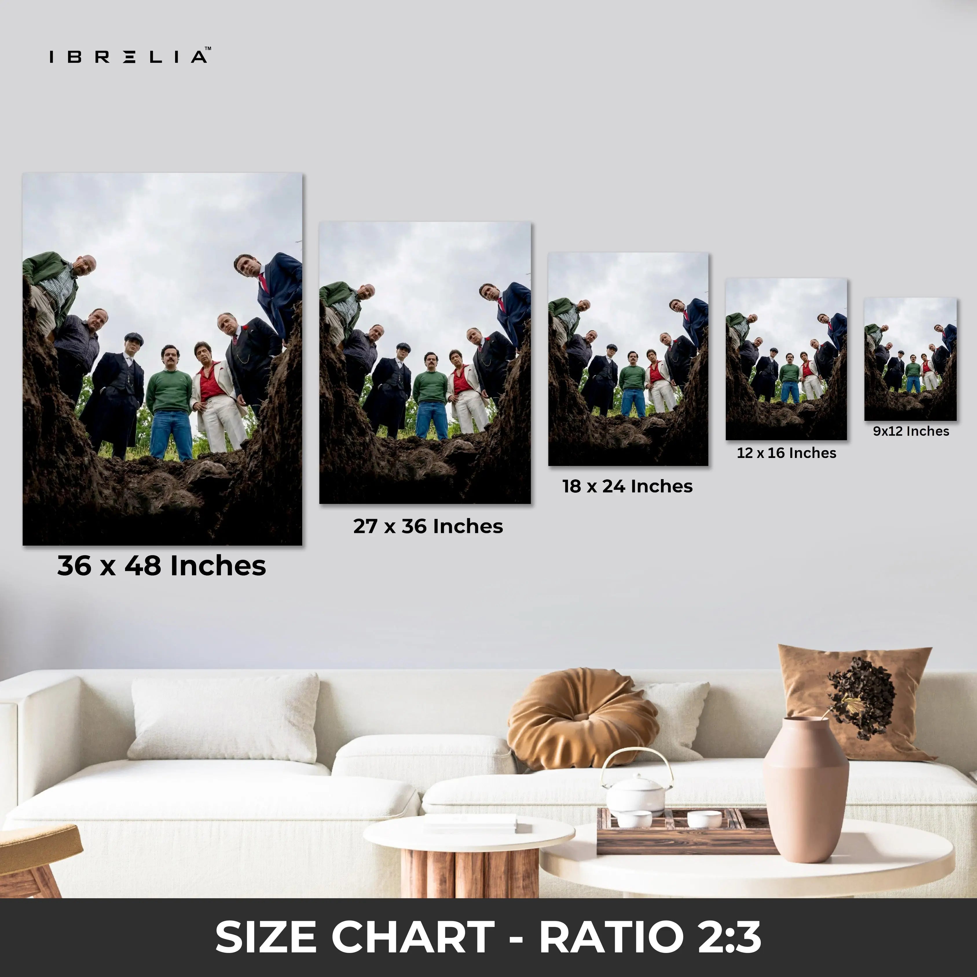 Mafia Crew Cinematic Wall Art – Gangster Scene Canvas Frame | Crime Drama Aesthetic Decor Pakistan | IBRELIA™ IBRELIA