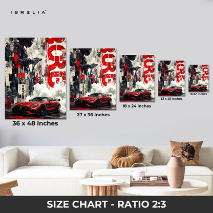Mercedes AMG Rogue Driver Wall Art – Street Racing Canvas Frame Pakistan | Urban Performance Poster | IBRELIA™ IBRELIA