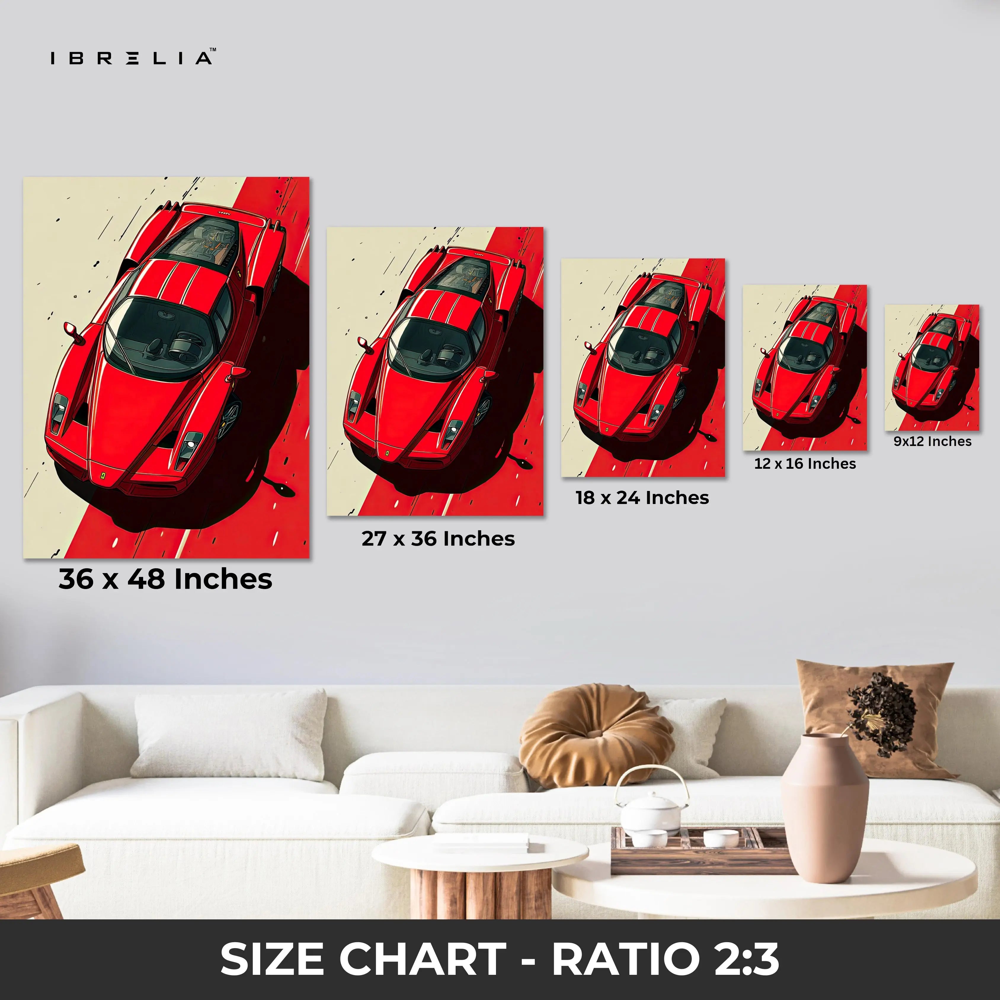 Ferrari Enzo Wall Art – Supercar Canvas Pakistan | IBRELIA™