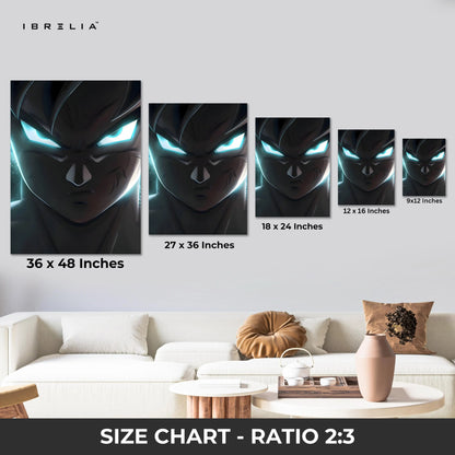 Vegeta Ultra Ego Wall Art – Dragon Ball Anime Canvas Frame | Saiyan Power Poster Pakistan | IBRELIA™ IBRELIA