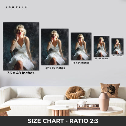 Vintage Glam Icon Art – Classic Hollywood Woman Portrait Wall Art | 4K Ultra Wrap Frame Wall Art in Pakistan | IBRELIA™ IBRELIA