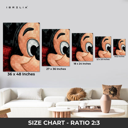 Louis Vuitton x Mickey Wall Art – Luxury Cartoon Canvas Frame | Designer Street Style Poster Pakistan | IBRELIA™ IBRELIA