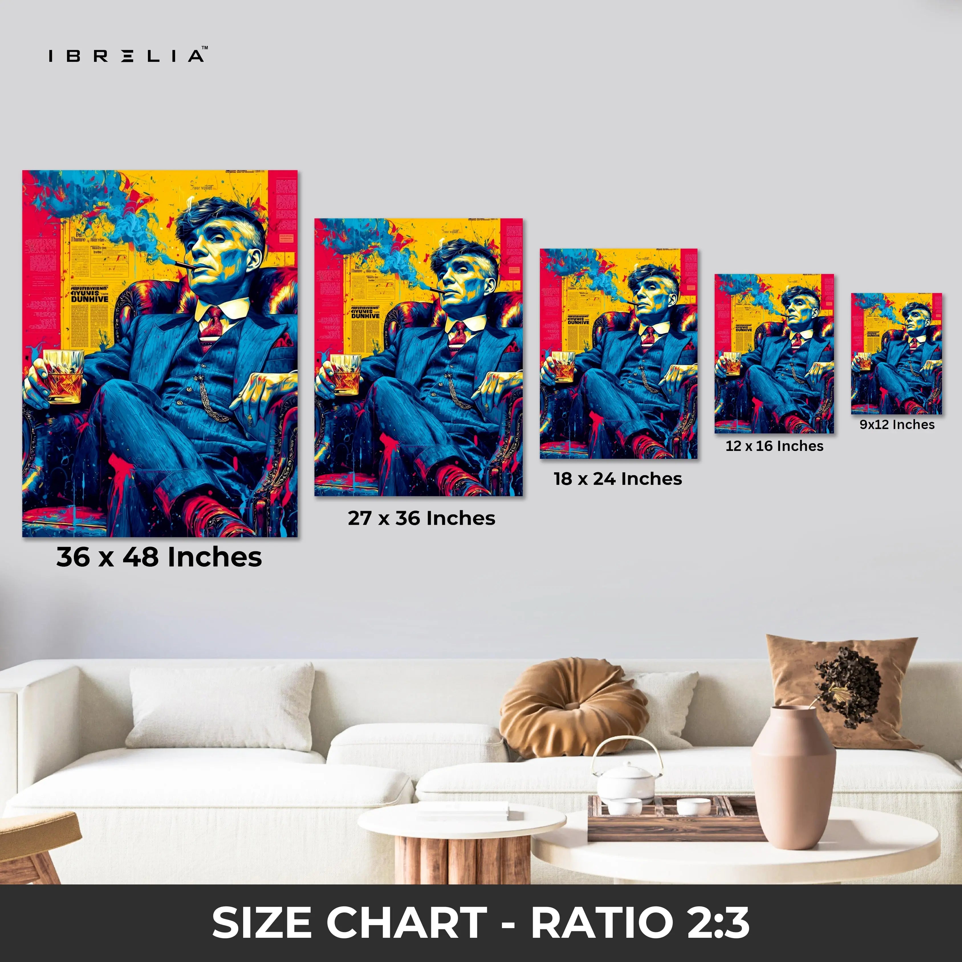 Vintage Gentleman Whiskey Wall Art – Luxury Pop Art Canvas Frame | Classic Suit Aesthetic Poster Pakistan | IBRELIA™ IBRELIA
