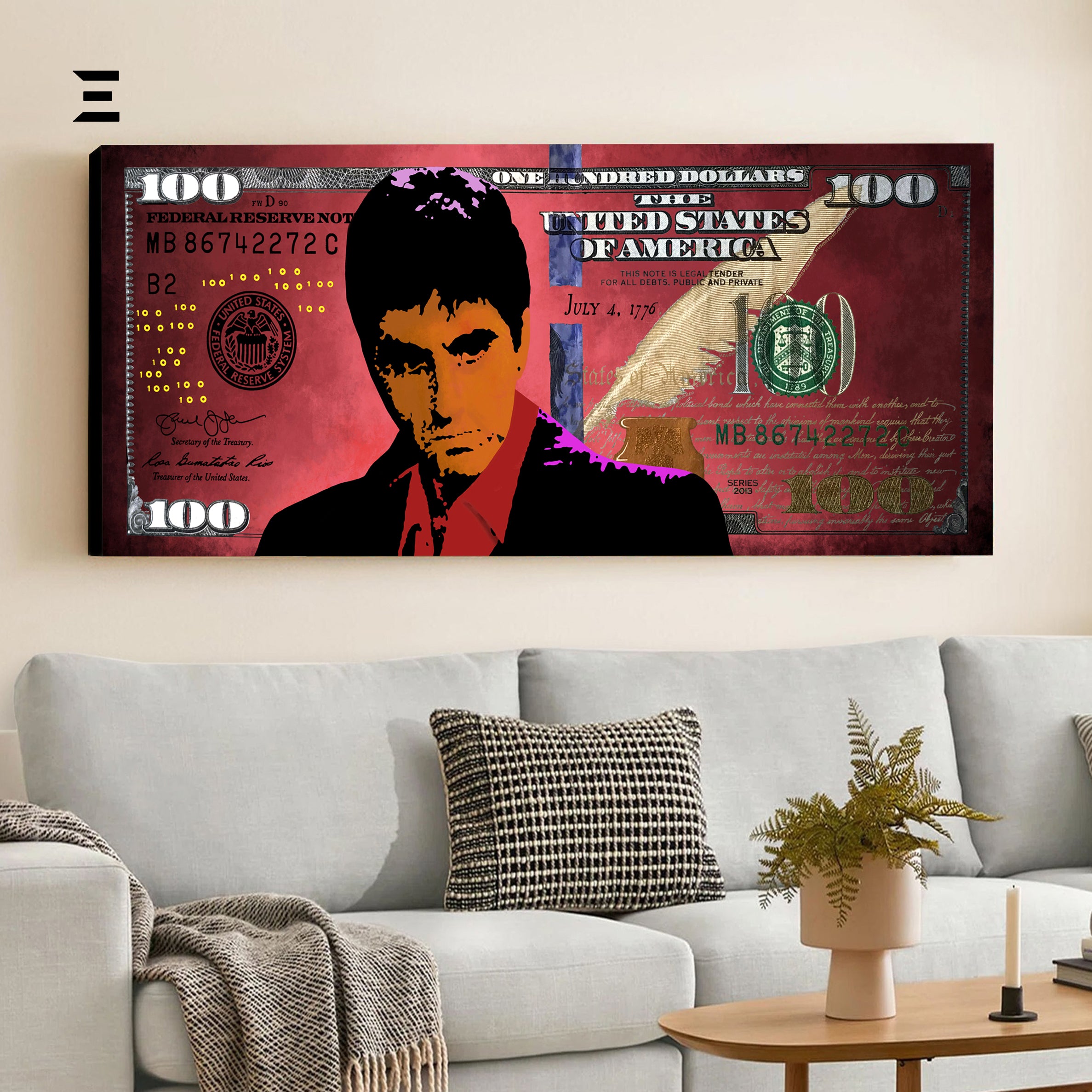Ultra Wide Wall Art – Scarface Red Money Edition | IBRELIA™