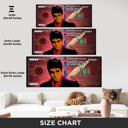 Ultra Wide Wall Art – Scarface Red Money Edition | IBRELIA™