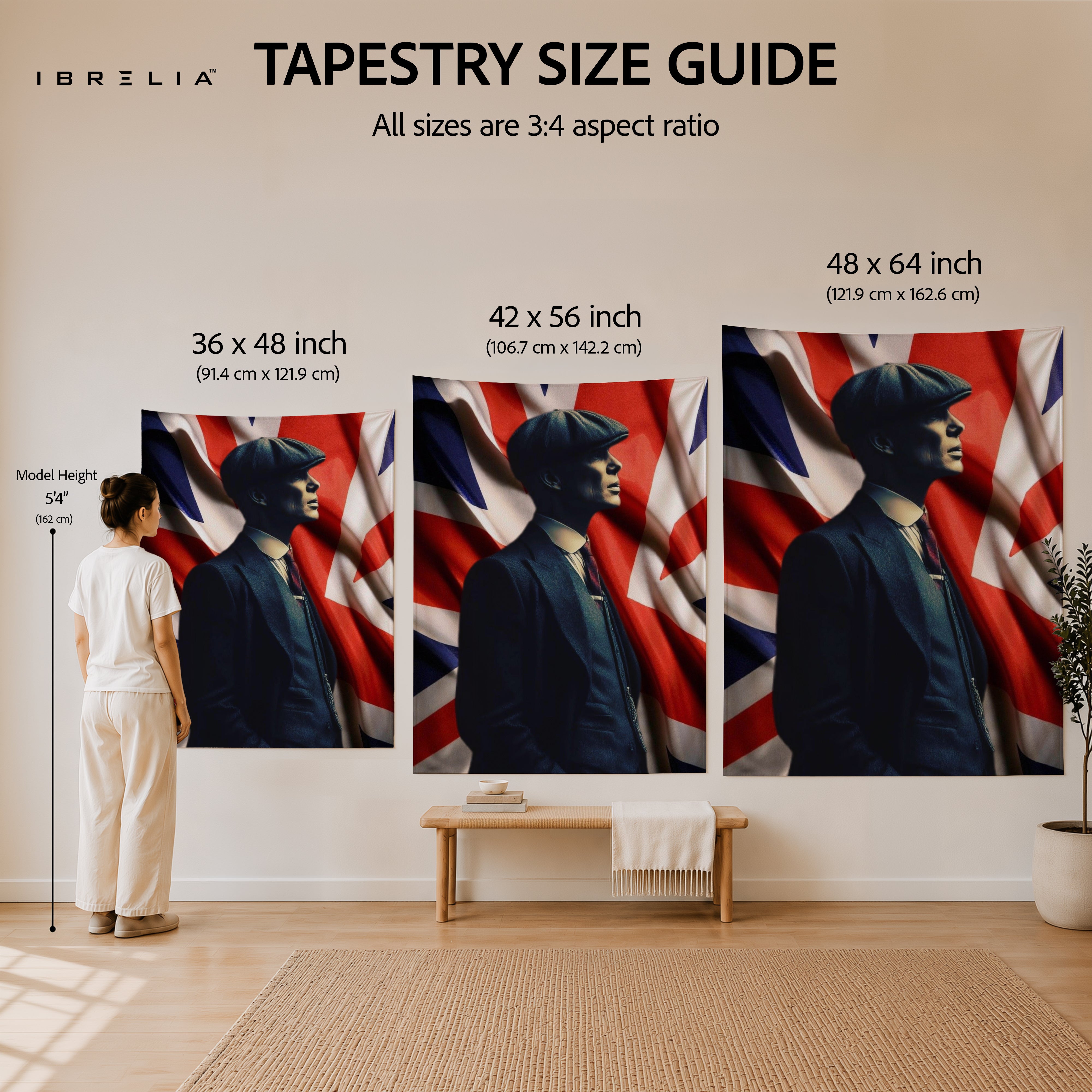 Thomas Shelby Union Jack Wall Tapestry | Premium Heavyweight Jute Fabric Wall Hanging
