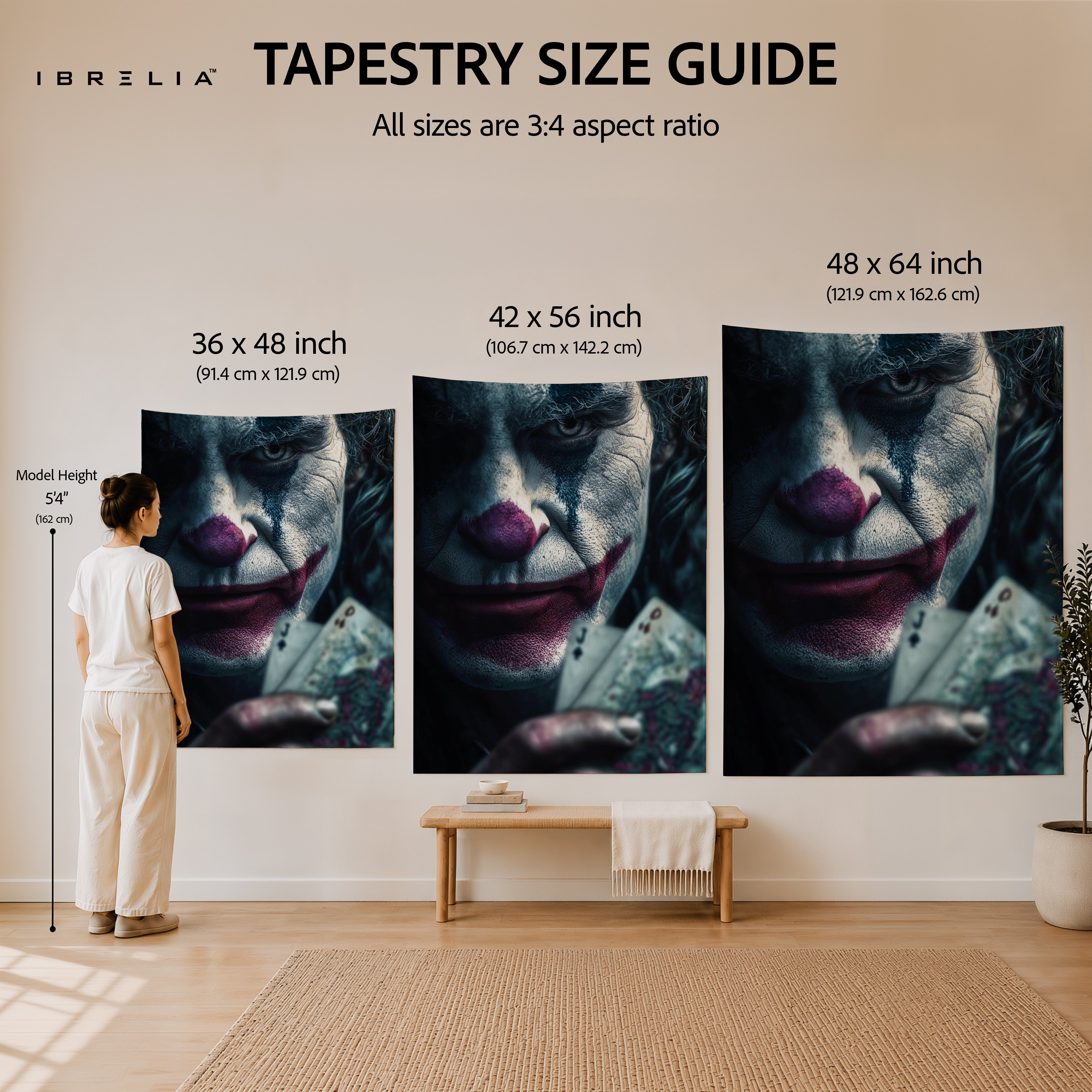 Joker Playing Cards Wall Tapestry – Premium Supervillain Movie Wall Hanging & Home Decor in Pakistan