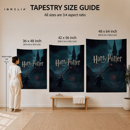 Harry Potter Hogwarts Castle Night Wall Tapestry – Premium Fantasy Wall Hanging & Home Decor in Pakistan