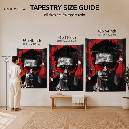 Fight Club Tyler Durden Pop Art Wall Tapestry – Modern Cult Movie Wall Hanging