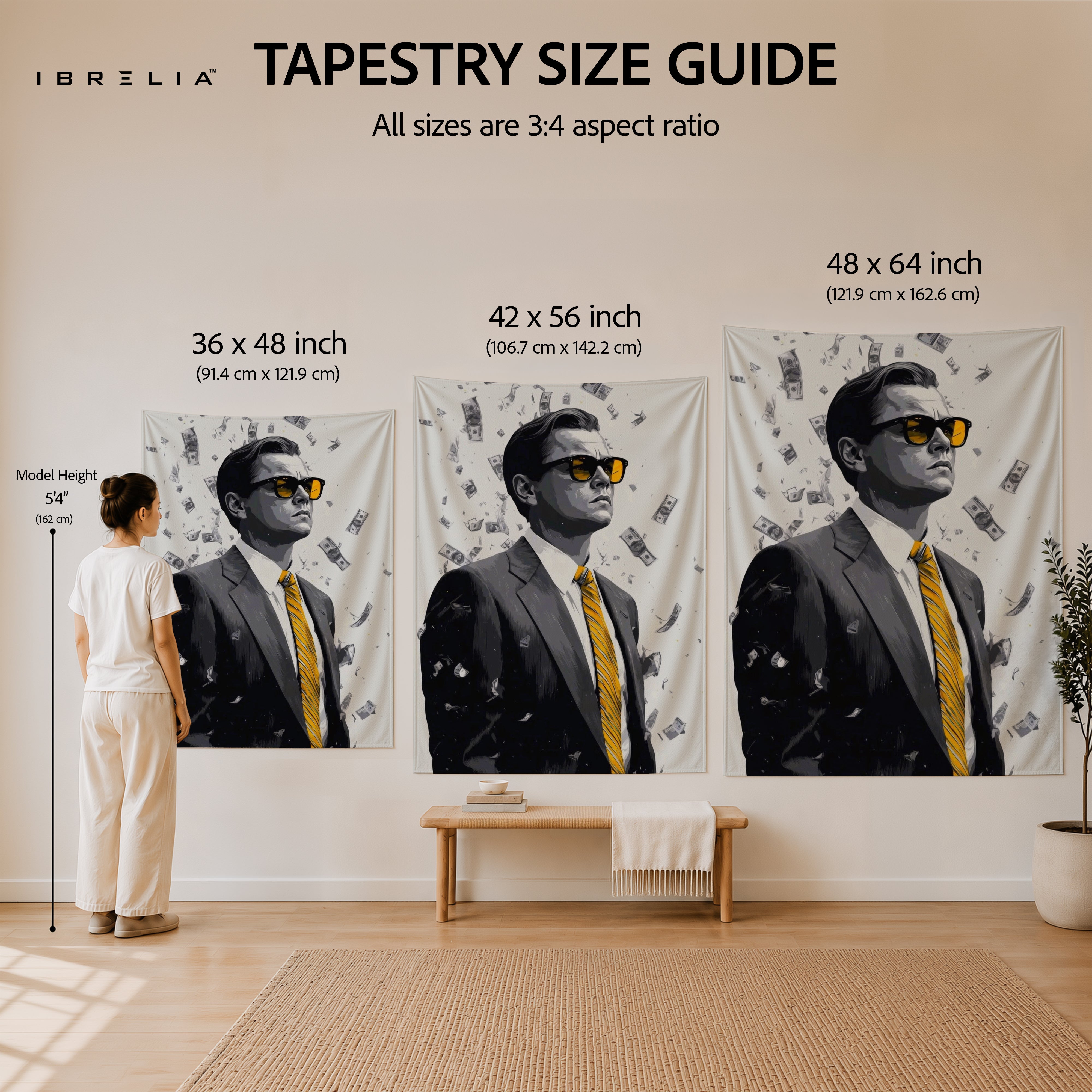 Jordan Belfort Inspired Wall Tapestry – Premium Money & Success Wall Hanging for Home, Office & Bedroom