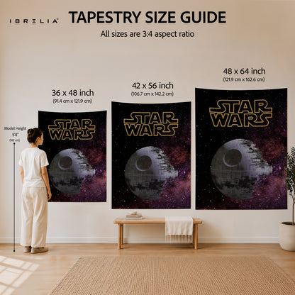 Star Wars Death Star Galaxy Wall Tapestry – Space Sci-Fi Movie Inspired Wall Hanging