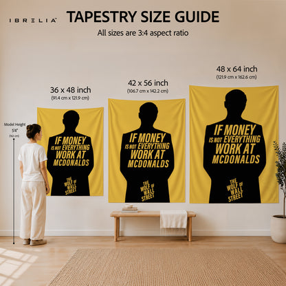 If Money Is Not Everything Work at McDonald's Wall Tapestry – The Wolf of Wall Street Inspired Motivational Wall Hanging