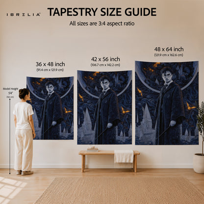 Harry Potter Dark Wizard Portrait Wall Tapestry – Premium Fantasy Wall Hanging & Home Decor in Pakistan