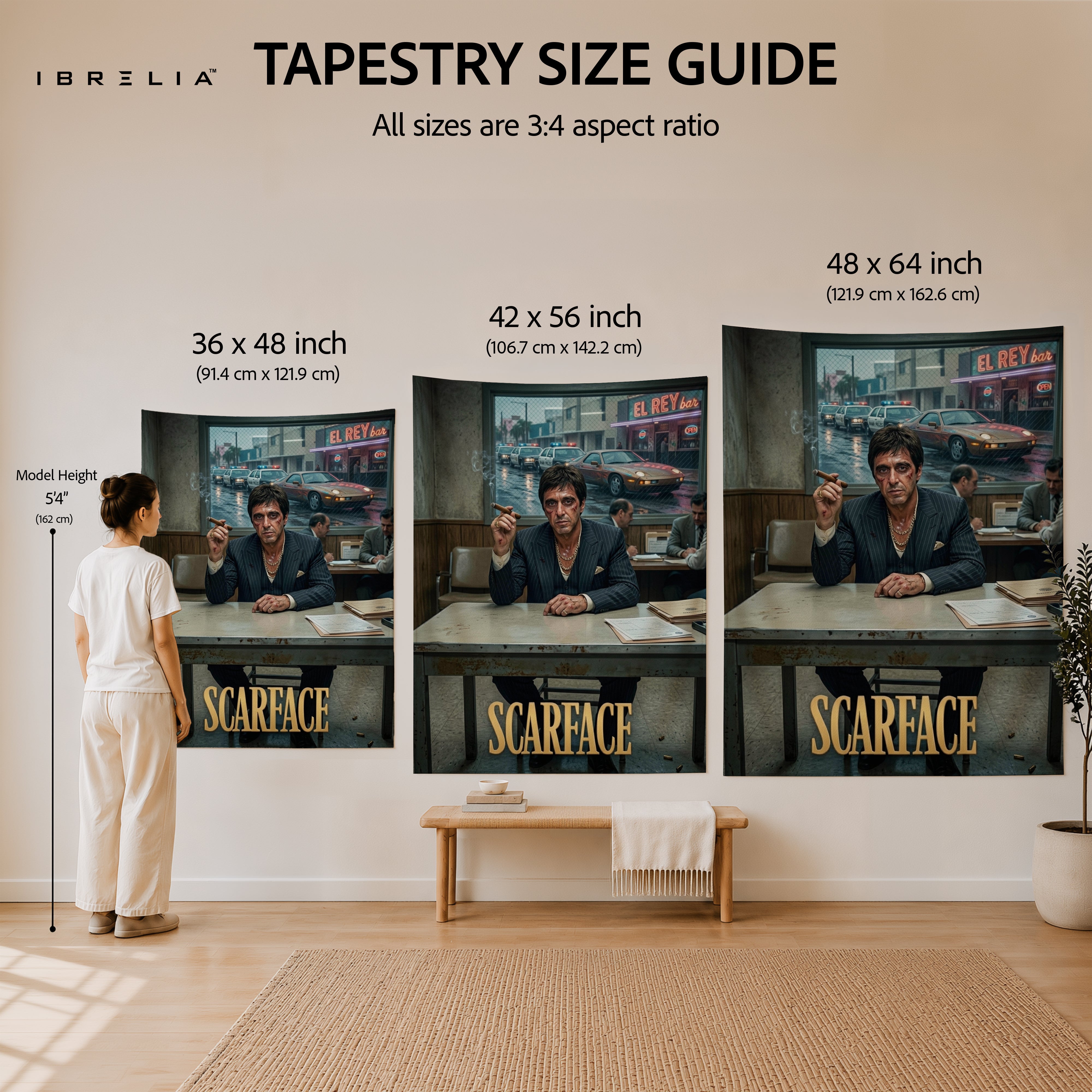 Scarface Tony Montana Wall Tapestry – Premium Movie Wall Hanging & Home Decor in Pakistan