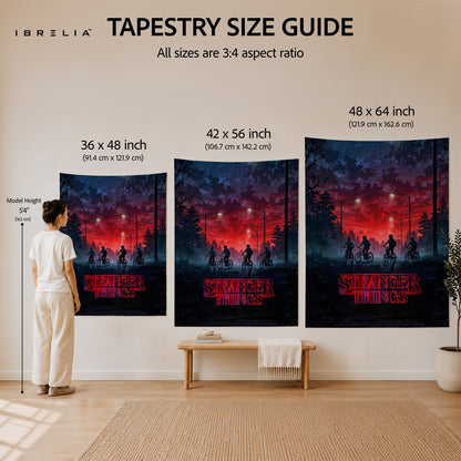 Stranger Things Retro Poster Wall Tapestry – Hawkins Adventure Wall Hanging