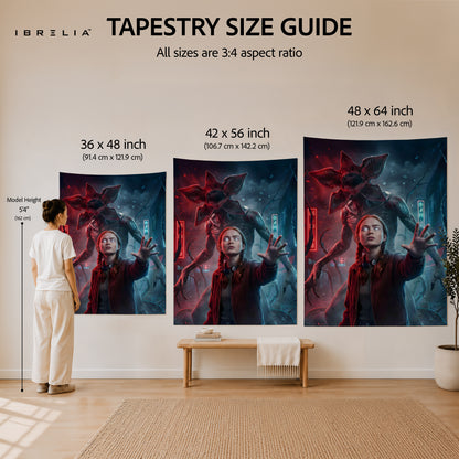 Stranger Things Demogorgon Wall Tapestry – Eleven vs Demogorgon Wall Hanging