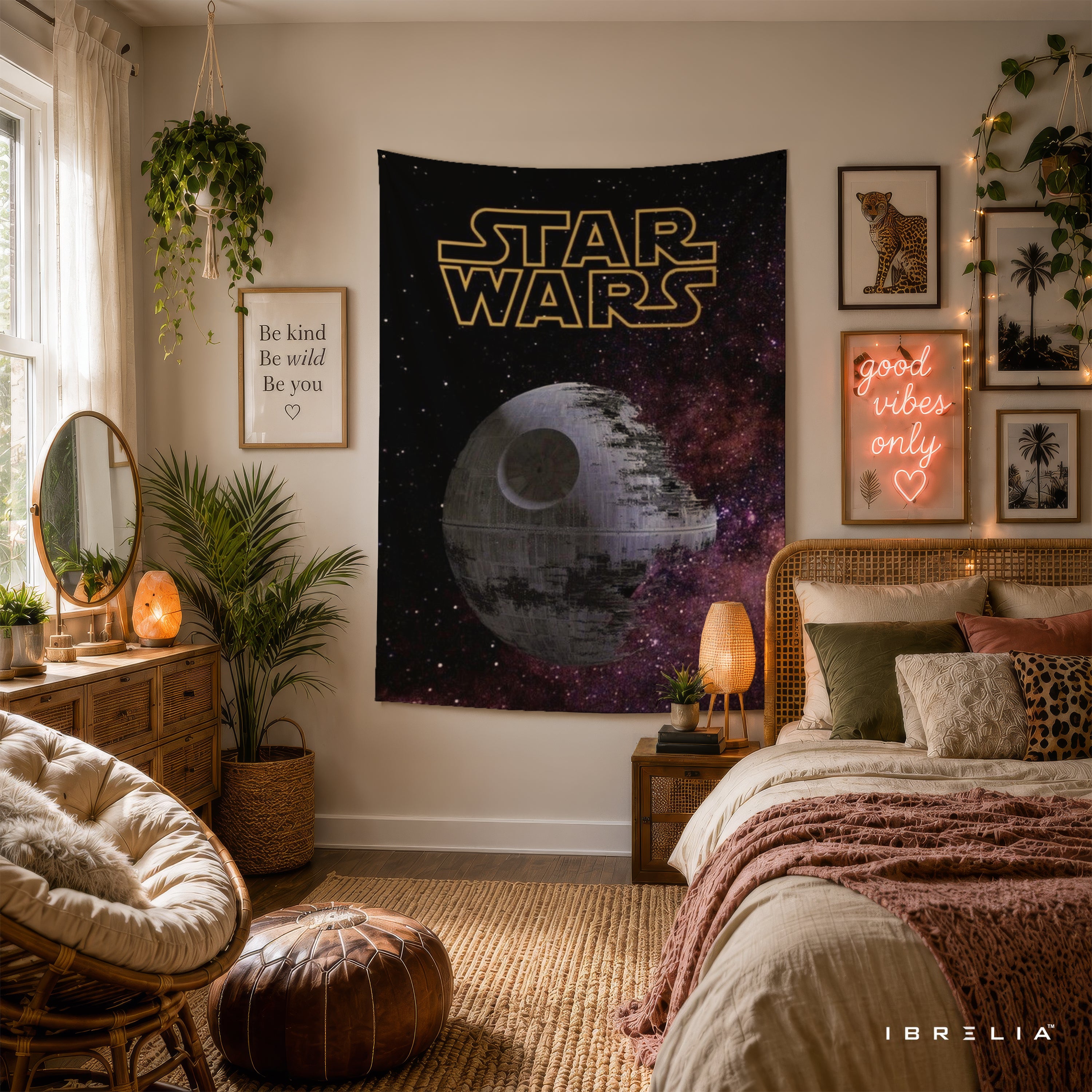 Star Wars Death Star Galaxy Wall Tapestry – Space Sci-Fi Movie Inspired Wall Hanging