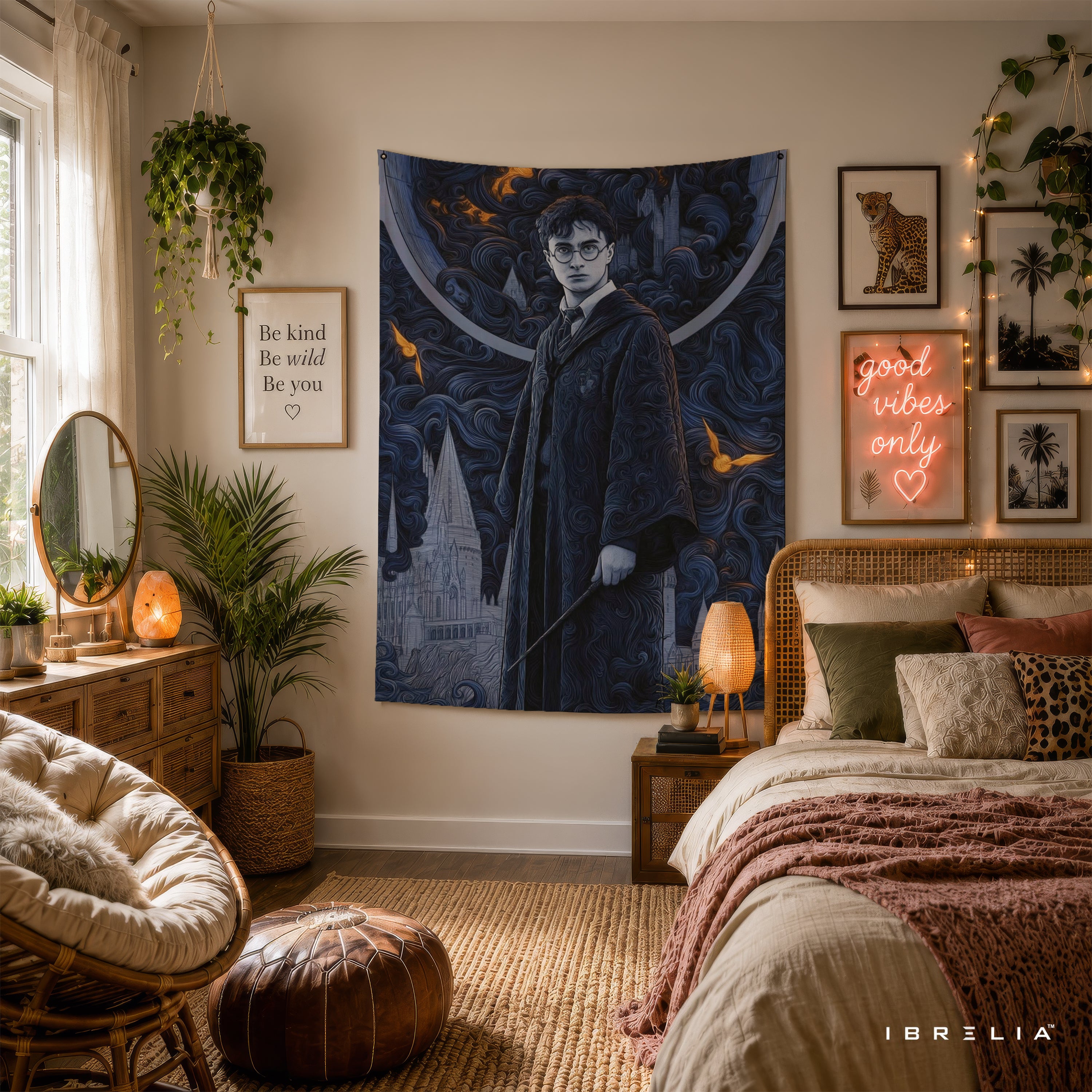 Harry Potter Dark Wizard Portrait Wall Tapestry – Premium Fantasy Wall Hanging & Home Decor in Pakistan