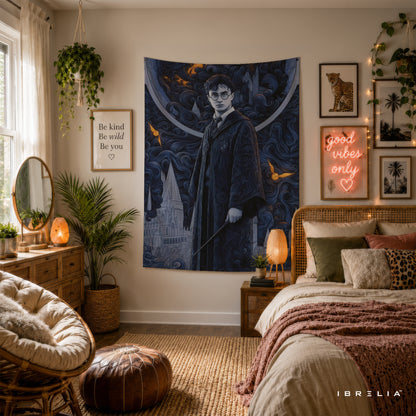 Harry Potter Dark Wizard Portrait Wall Tapestry – Premium Fantasy Wall Hanging & Home Decor in Pakistan
