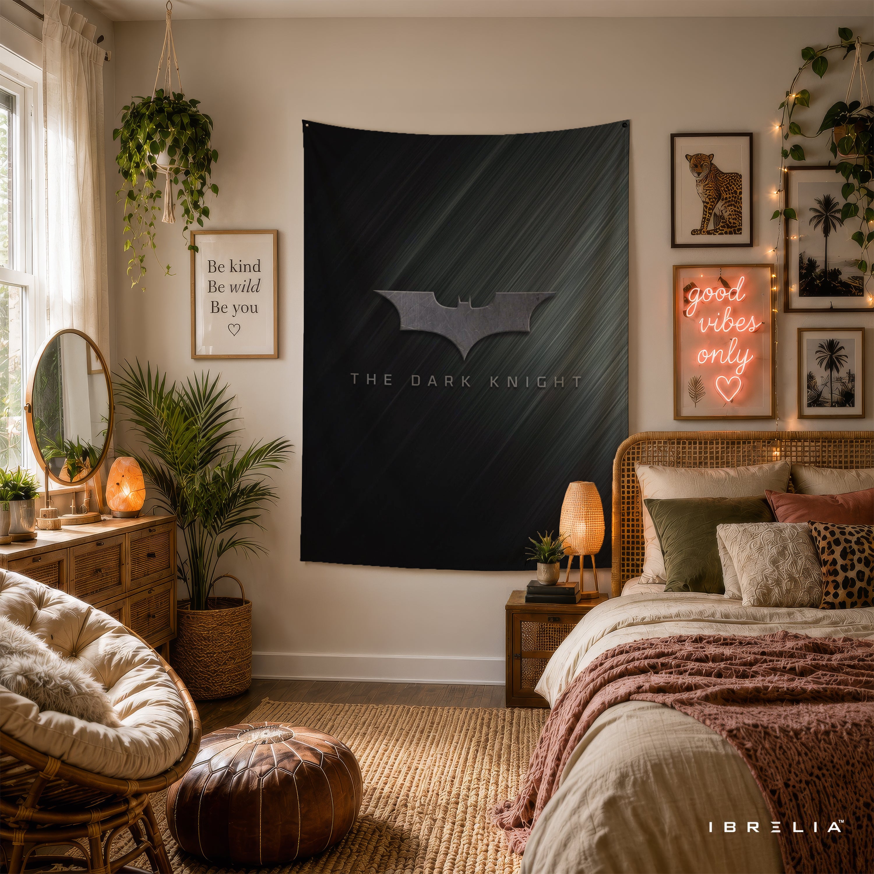 The Dark Knight Batman Logo Wall Tapestry – Premium Movie Wall Hanging & Home Decor in Pakistan