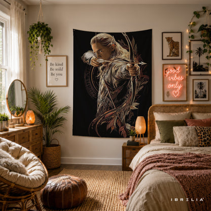 The Lord of the Rings Legolas Archer Wall Tapestry – Elven Warrior Fantasy Wall Hanging