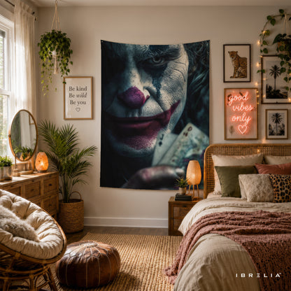 Joker Playing Cards Wall Tapestry – Premium Supervillain Movie Wall Hanging & Home Decor in Pakistan