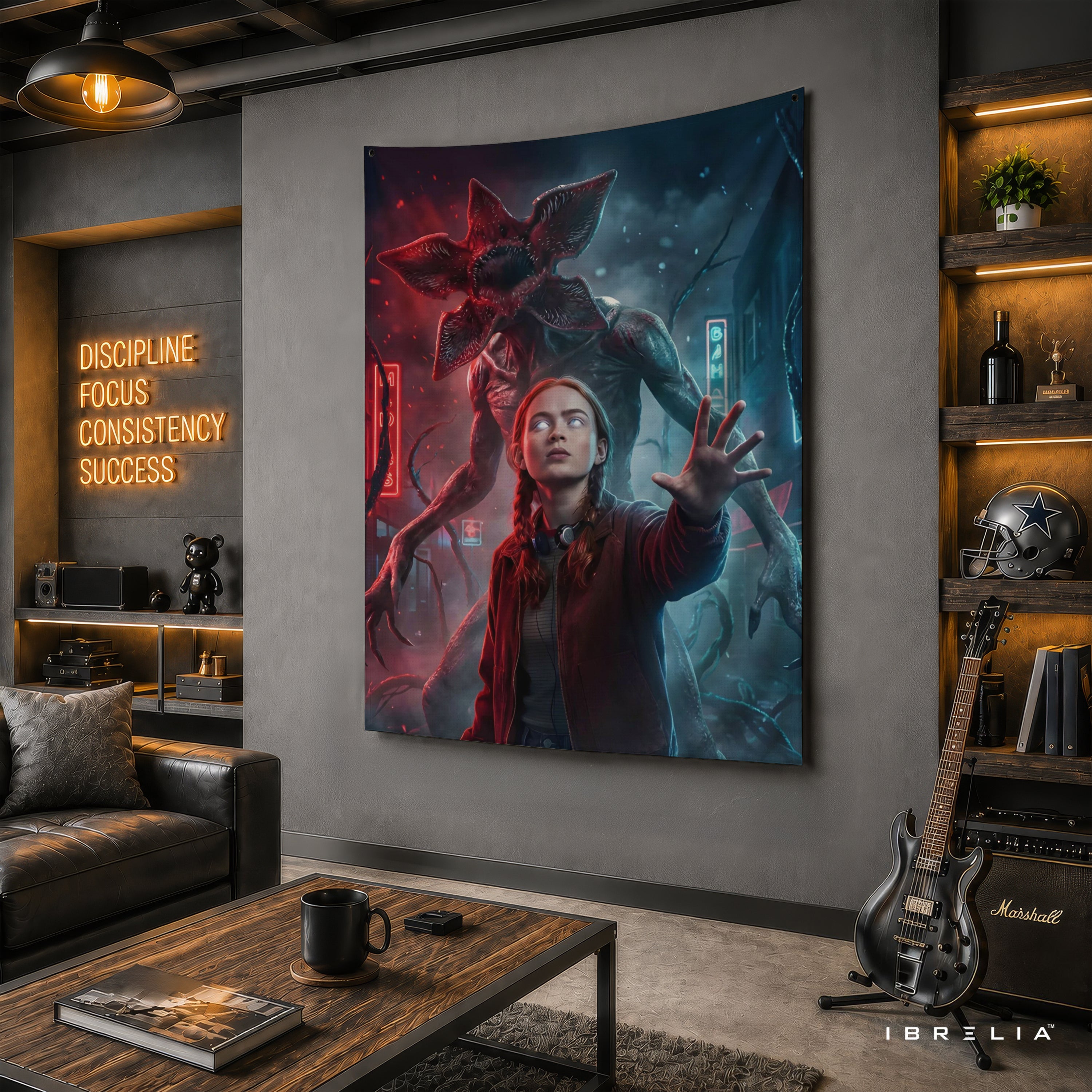 Stranger Things Demogorgon Wall Tapestry – Eleven vs Demogorgon Wall Hanging