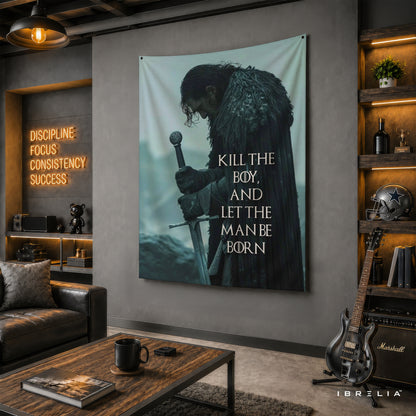 Kill the Boy Quote Game of Thrones Wall Tapestry | Premium Heavyweight Jute Fabric Wall Hanging