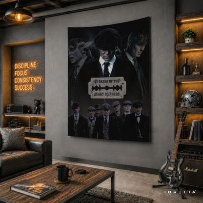 By Order of the Peaky Blinders Wall Tapestry | Premium Heavyweight Jute Fabric Wall Hanging