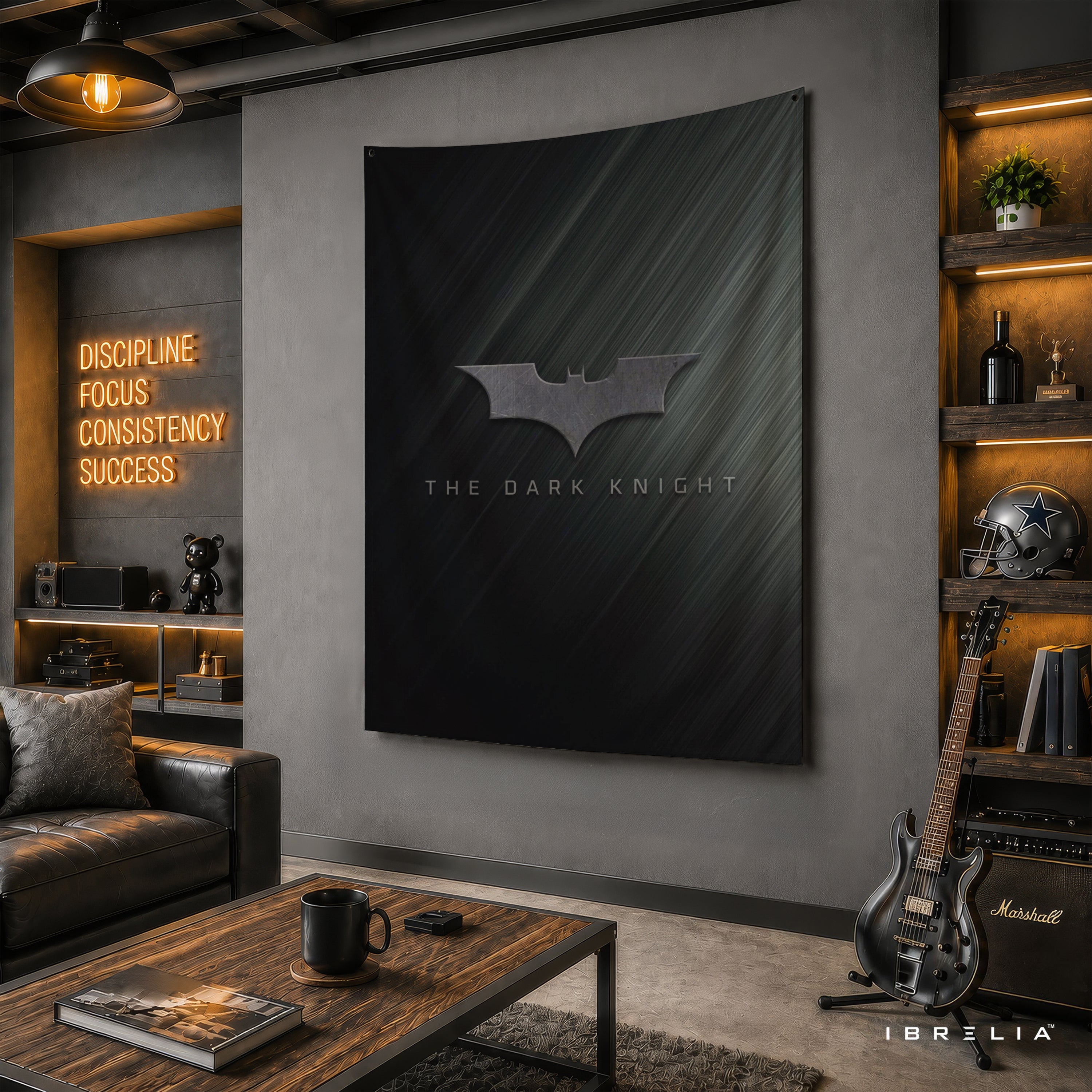 The Dark Knight Batman Logo Wall Tapestry – Premium Movie Wall Hanging & Home Decor in Pakistan