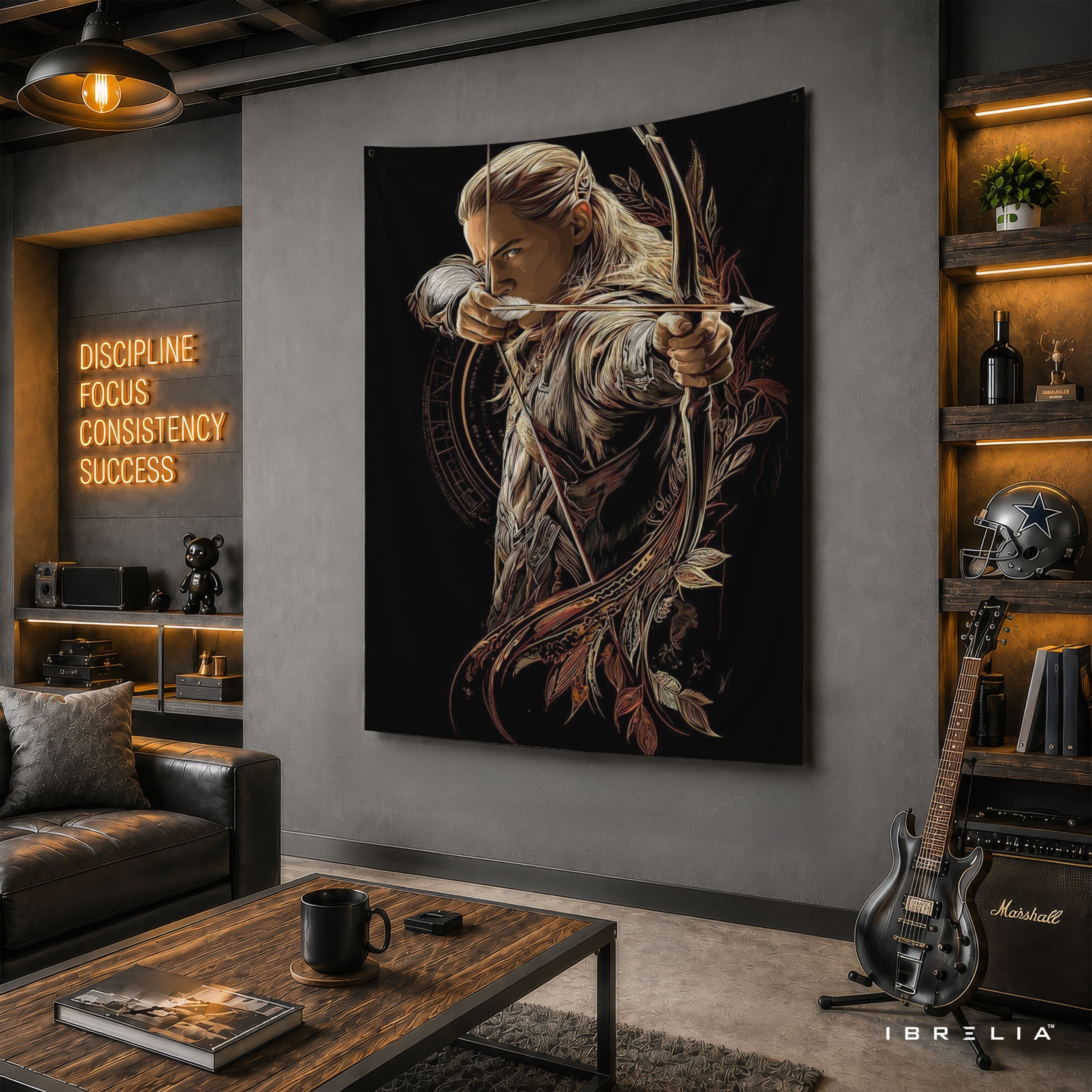 The Lord of the Rings Legolas Archer Wall Tapestry – Elven Warrior Fantasy Wall Hanging