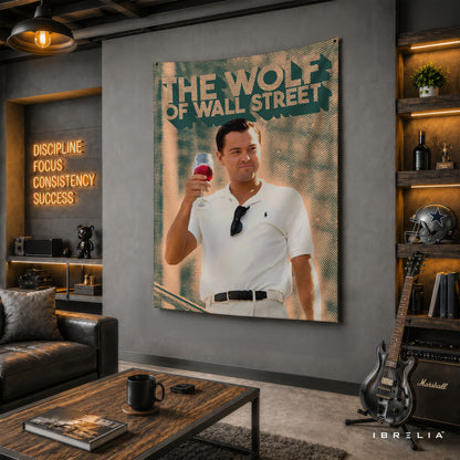 The Wolf of Wall Street Luxury Lifestyle Wall Tapestry – Premium Motivational Wall Hanging for Home, Office & Bedroom