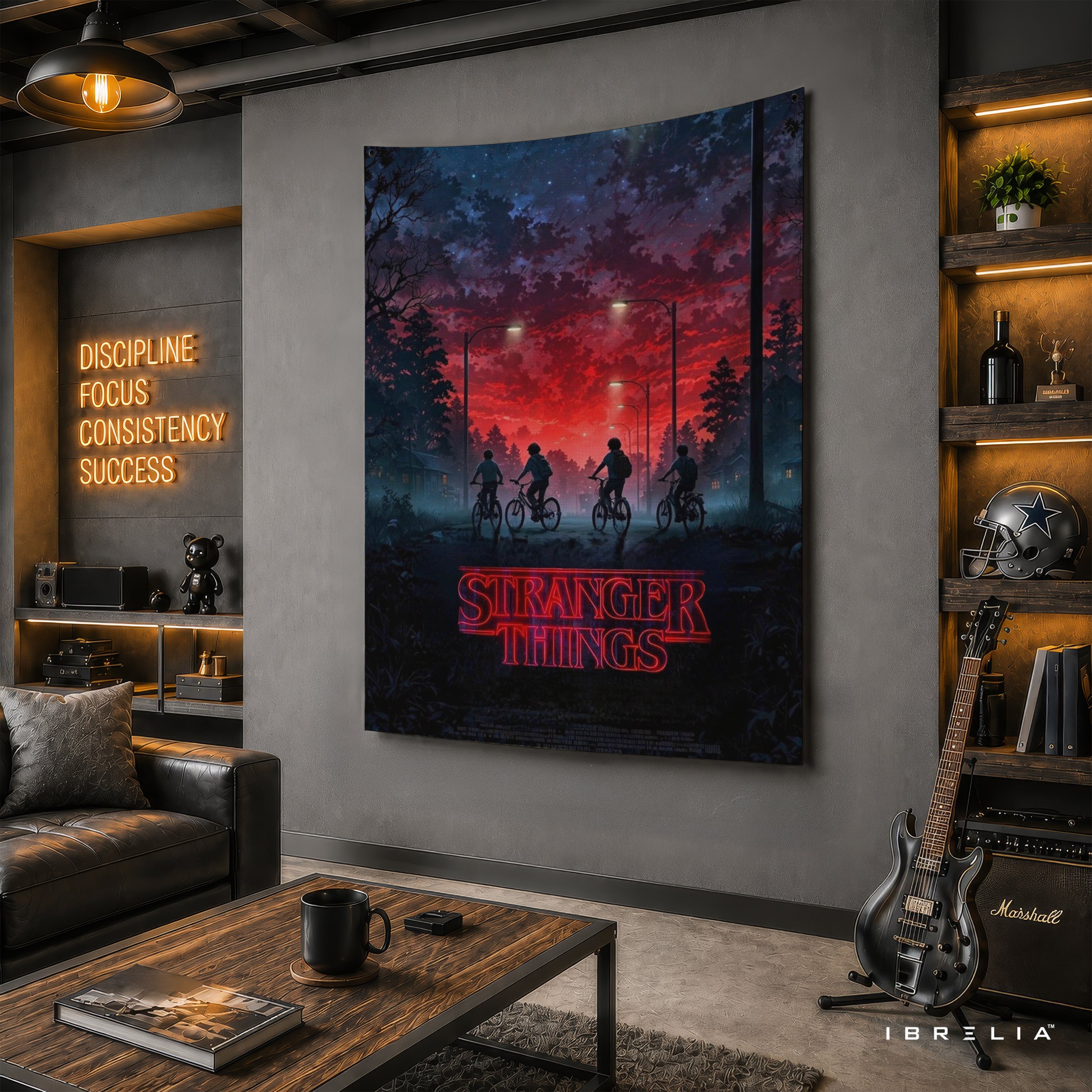 Stranger Things Retro Poster Wall Tapestry – Hawkins Adventure Wall Hanging