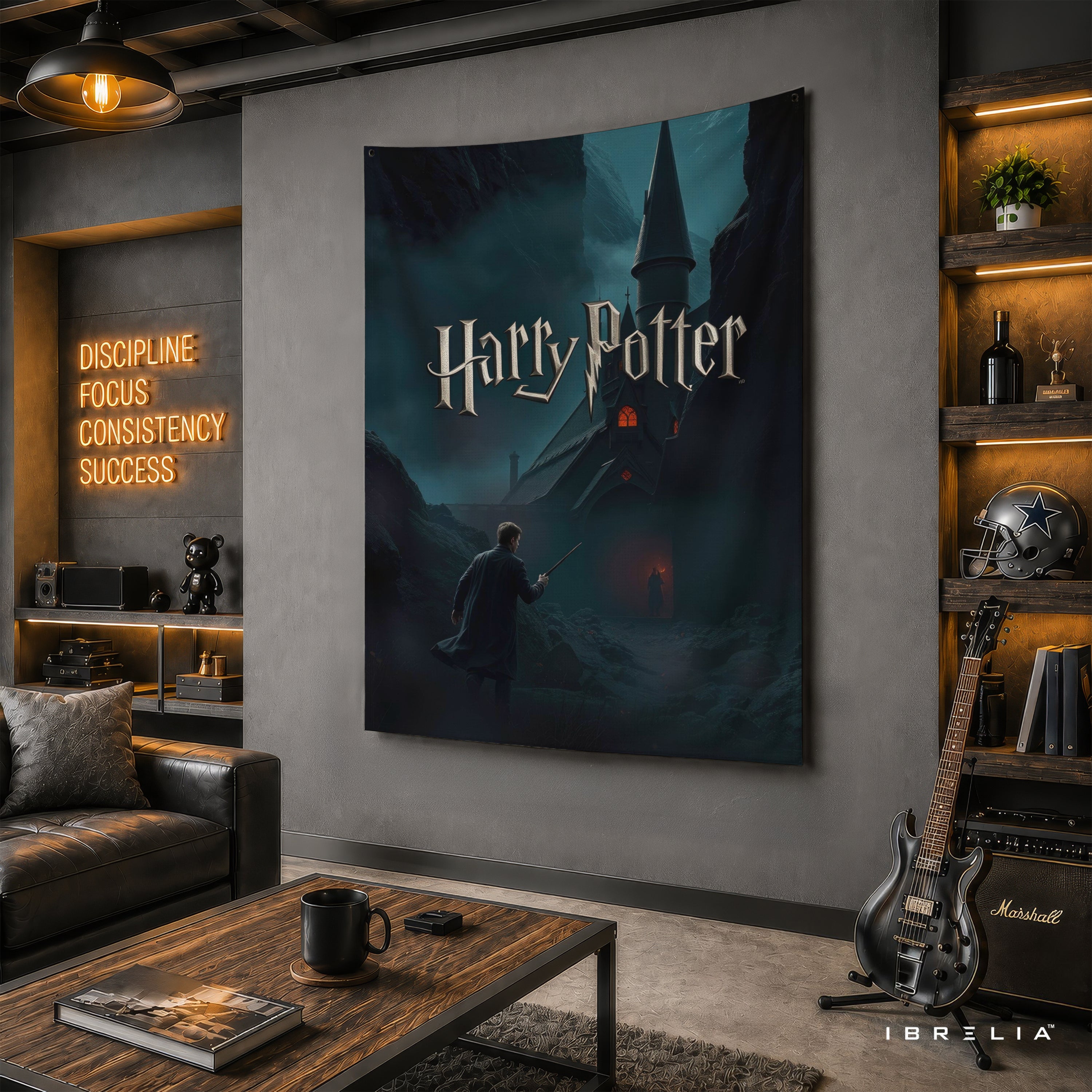 Harry Potter Hogwarts Castle Night Wall Tapestry – Premium Fantasy Wall Hanging & Home Decor in Pakistan