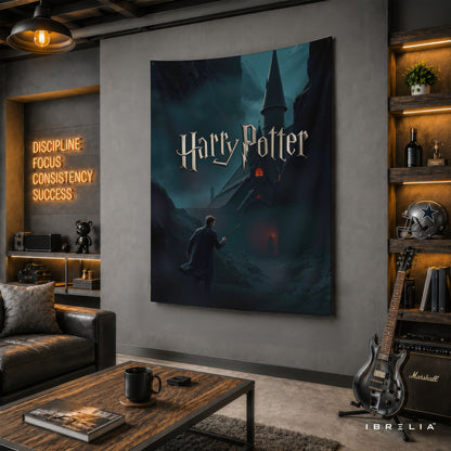 Harry Potter Hogwarts Castle Night Wall Tapestry – Premium Fantasy Wall Hanging & Home Decor in Pakistan